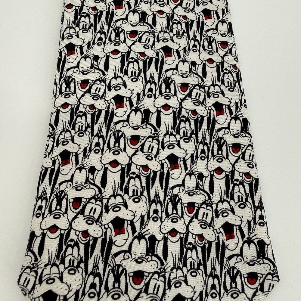 Vintage Disney Goofy Silk Tie Balancine The Tie Works 90s Novelty 57"